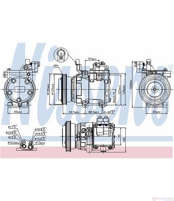 КОМПРЕСОР КЛИМАТИК HYUNDAI ELANTRA SEDAN (2000-) 2.0 - NISSENS