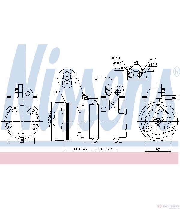 КОМПРЕСОР КЛИМАТИК HYUNDAI MATRIX (2001-) 1.5 CRDi VGT - NISSENS