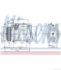 КОМПРЕСОР КЛИМАТИК MERCEDES E CLASS W124 (1993-) E 280 long - NISSENS