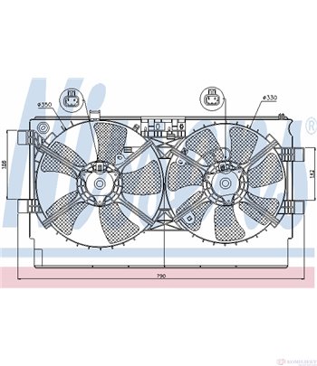 ПЕРКА ВЕНТИЛАТОРНА MITSUBISHI LANCER SEDAN (2008-) 2.0 - NISSENS