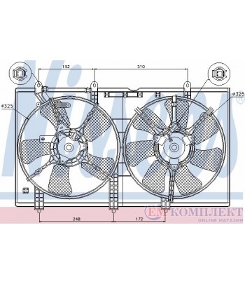 ПЕРКА ВЕНТИЛАТОРНА MITSUBISHI LANCER SEDAN (2003-) 1.3 - NISSENS