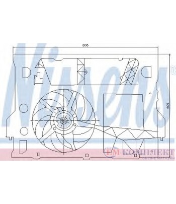 ПЕРКА ВЕНТИЛАТОРНА NISSAN PRIMASTAR (2002-) dCi 100 - NISSENS