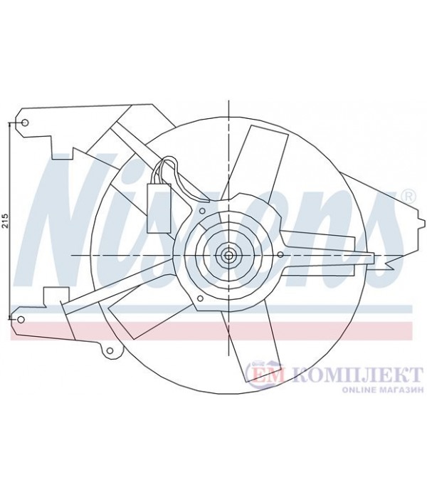 ПЕРКА ВЕНТИЛАТОРНА NISSAN MICRA III (2003-) 1.2 16V - NISSENS