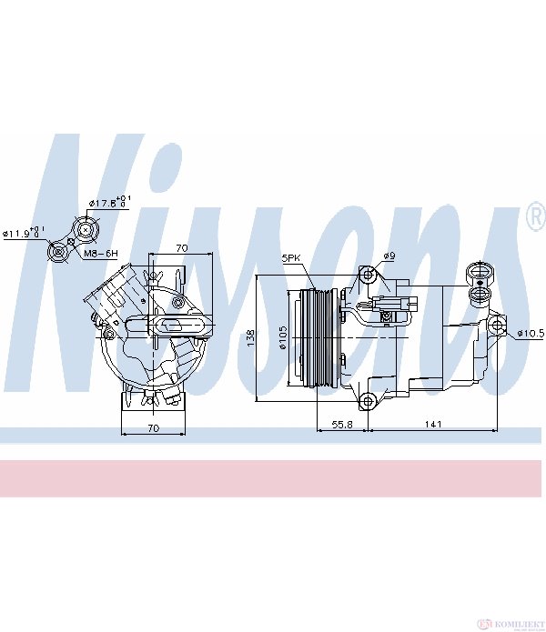 КОМПРЕСОР КЛИМАТИК OPEL ZAFIRA VAN (2010-) 1.8 - NISSENS