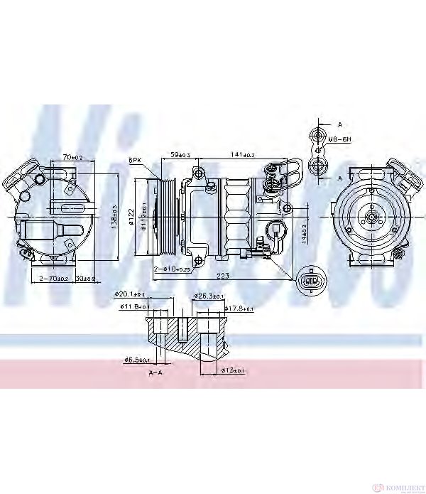 КОМПРЕСОР КЛИМАТИК OPEL INSIGNIA (2008-) 2.0 Turbo 4x4 - NISSENS