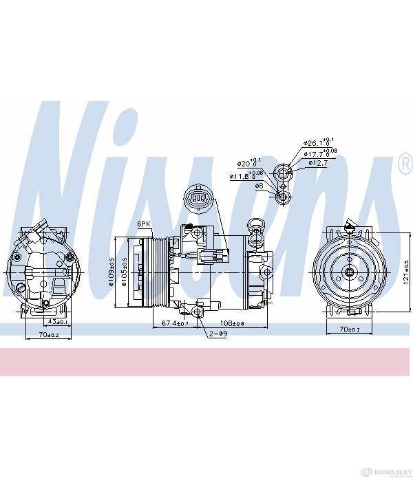 КОМПРЕСОР КЛИМАТИК OPEL ZAFIRA (2005-) 1.7 CDTI - NISSENS