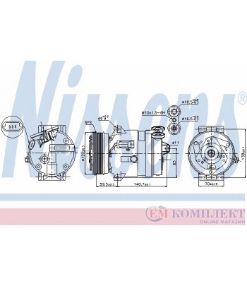 КОМПРЕСОР КЛИМАТИК OPEL VECTRA B (1995-) 2.2 i 16V - NISSENS