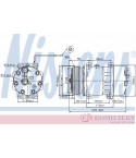 КОМПРЕСОР КЛИМАТИК OPEL MOVANO (1999-) 1.9 DTI - NISSENS