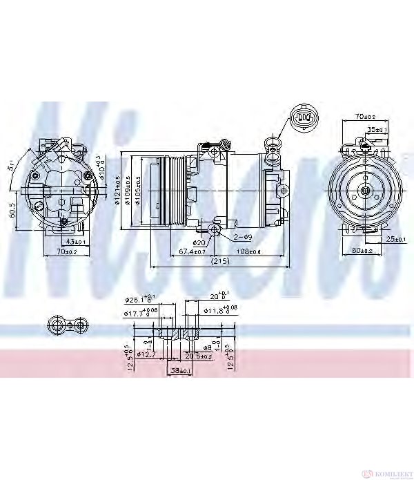КОМПРЕСОР КЛИМАТИК OPEL ASTRA G COUPE (2000-) 2.2 DTI - NISSENS