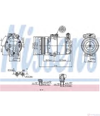 КОМПРЕСОР КЛИМАТИК OPEL ASTRA G HATCHBACK (1998-) 1.7 CDTI - NISSENS