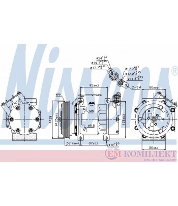 КОМПРЕСОР КЛИМАТИК RENAULT TWINGO (1993-) 1.2 - NISSENS
