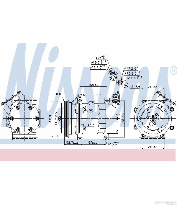 КОМПРЕСОР КЛИМАТИК RENAULT KANGOO (1997-) 1.2 - NISSENS