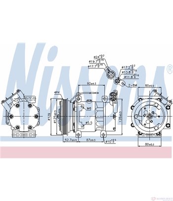 КОМПРЕСОР КЛИМАТИК RENAULT KANGOO EXPRESS (1997-) 1.2 - NISSENS