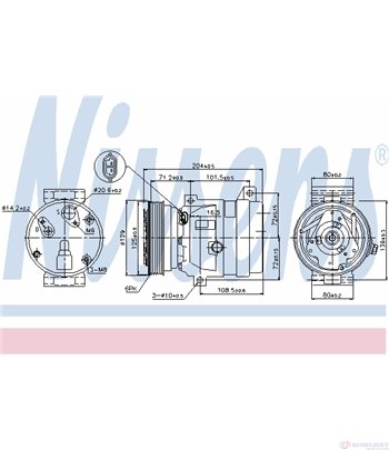 КОМПРЕСОР КЛИМАТИК RENAULT SCENIC I (1999-) 1.6 16V - NISSENS