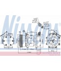 КОМПРЕСОР КЛИМАТИК RENAULT SCENIC I (1999-) 1.6 16V - NISSENS
