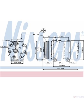 КОМПРЕСОР КЛИМАТИК RENAULT SCENIC I (1999-) 2.0 16V - NISSENS