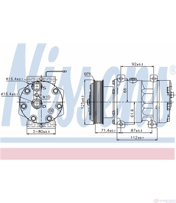 КОМПРЕСОР КЛИМАТИК RENAULT LAGUNA II (2001-) 1.6 16V - NISSENS