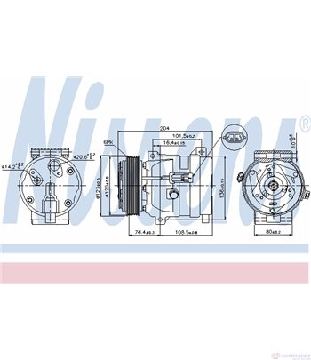 КОМПРЕСОР КЛИМАТИК RENAULT LAGUNA II (2001-) 2.0 16V - NISSENS