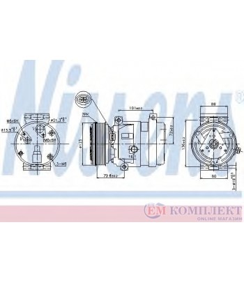 КОМПРЕСОР КЛИМАТИК RENAULT SCENIC II (2003-) 2.0 dCi - NISSENS