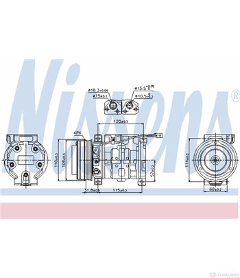 КОМПРЕСОР КЛИМАТИК SUZUKI LIANA (2001-) 1.5 - NISSENS
