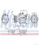 КОМПРЕСОР КЛИМАТИК TOYOTA COROLLA LIFTBACK (1997-) 2.0 D - NISSENS
