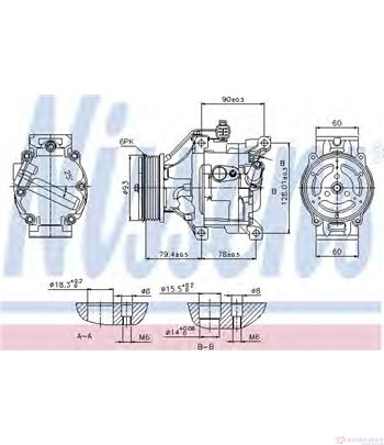 КОМПРЕСОР КЛИМАТИК TOYOTA COROLLA (2001-) 1.4 VVT-i - NISSENS