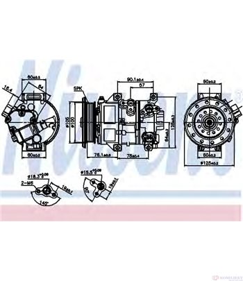 КОМПРЕСОР КЛИМАТИК TOYOTA COROLLA VERSO (2004-) 2.0 D-4D - NISSENS