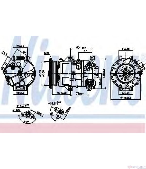 КОМПРЕСОР КЛИМАТИК TOYOTA COROLLA VERSO (2004-) 2.0 D-4D - NISSENS