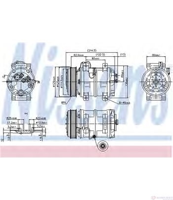 КОМПРЕСОР КЛИМАТИК VOLVO V70 I COMBI (1996-) 2.5 Bifuel - NISSENS