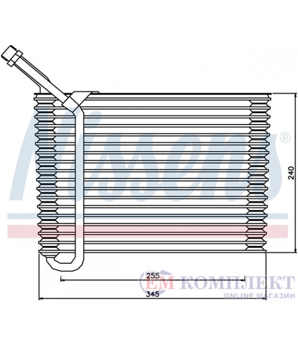 ИЗПАРИТЕЛ КЛИМАТИК VOLVO 940 I COMBI (1990-) 2.4 TD Intercooler - NISSENS