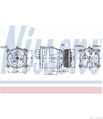 КОМПРЕСОР КЛИМАТИК VOLKSWAGEN GOLF III (1991-) 1.9 TD,GTD - NISSENS