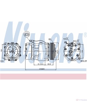 КОМПРЕСОР КЛИМАТИК VOLKSWAGEN TRANSPORTER IV (1990-) 2.5 - NISSENS