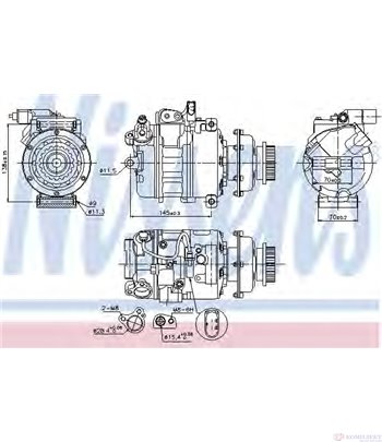 КОМПРЕСОР КЛИМАТИК VOLKSWAGEN TOUAREG (2002-) 5.0 V10 TDI - NISSENS