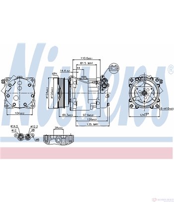 КОМПРЕСОР КЛИМАТИК VOLKSWAGEN TRANSPORTER V (2003-) 2.0 - NISSENS