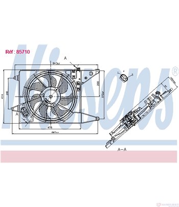 ПЕРКА ВЕНТИЛАТОРНА DACIA SANDERO (2008-) 1.2 16V - NISSENS