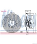 ПЕРКА ВЕНТИЛАТОРНА PEUGEOT 306 HATCHBACK (1993-) 1.8 D - NISSENS