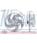 ПЕРКА ВЕНТИЛАТОРНА PEUGEOT 206 SW (2002-) 2.0 HDi - NISSENS