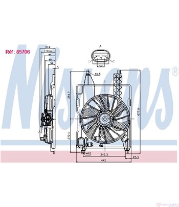 ПЕРКА ВЕНТИЛАТОРНА RENAULT MEGANE II COMBI (2003-) 2.0 - NISSENS