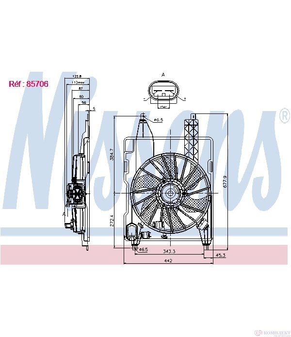 ПЕРКА ВЕНТИЛАТОРНА RENAULT MEGANE II COMBI (2003-) 1.6 16V Hi-Flex - NISSENS