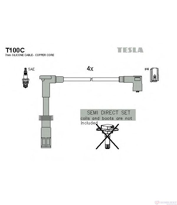 КАБЕЛИ СВЕЩИ ALFA ROMEO 147 (2001-) 2.0 16V T.S. - TESLA