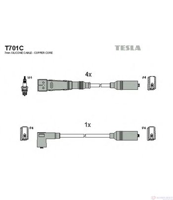 КАБЕЛИ СВЕЩИ AUDI 80 (1986-) 1.8 E - TESLA