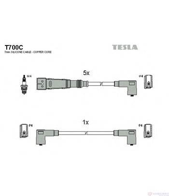 КАБЕЛИ СВЕЩИ AUDI COUPE (1980-) 2.2 GT - TESLA