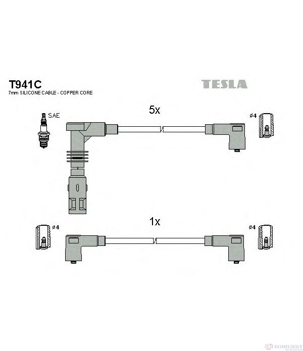 КАБЕЛИ СВЕЩИ AUDI COUPE (1988-) 2.3 20V - TESLA
