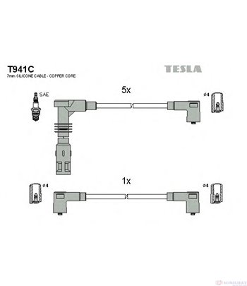 КАБЕЛИ СВЕЩИ AUDI 90 (1987-) 2.3 E 20V - TESLA