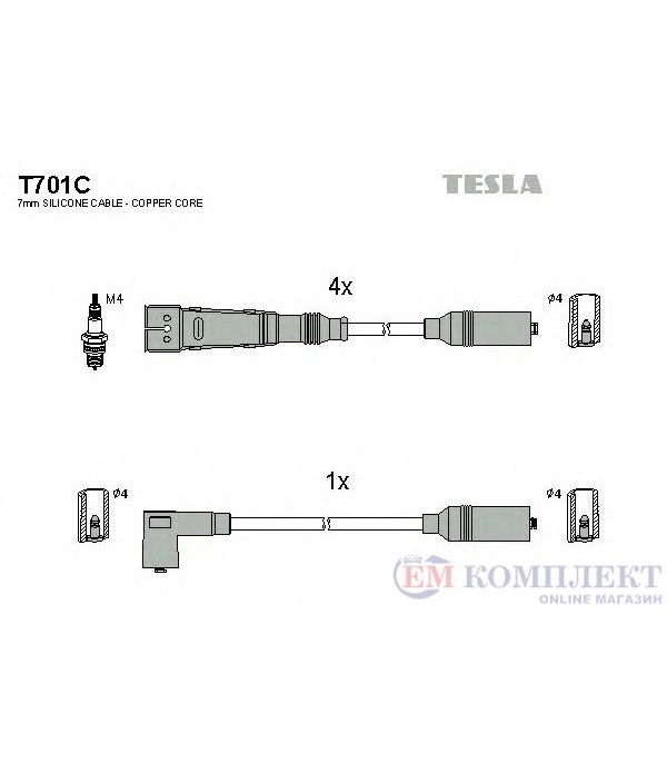 КАБЕЛИ СВЕЩИ AUDI CABRIOLET (1991-) 2.0 E - TESLA