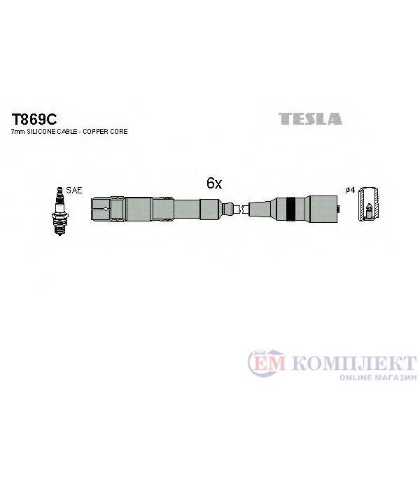 КАБЕЛИ СВЕЩИ AUDI CABRIOLET (1991-) 2.6 - TESLA
