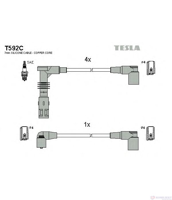 КАБЕЛИ СВЕЩИ AUDI A6 (1994-) 2.0 16V quattro - TESLA