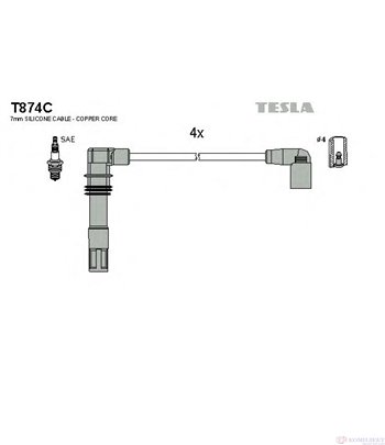 КАБЕЛИ СВЕЩИ AUDI A2 (2000-) 1.4 - TESLA