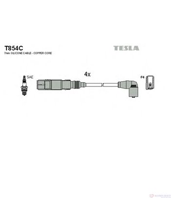 КАБЕЛИ СВЕЩИ AUDI A4 (2004-) 1.6 - TESLA