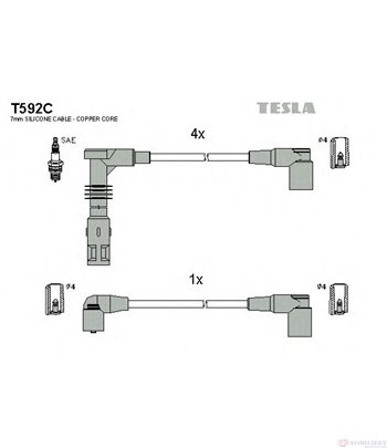 КАБЕЛИ СВЕЩИ AUDI 100 AVANT (1990-) 2.0 E 16V - TESLA